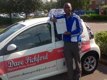 Congratulations to Kofi who passed his Automatic driving test at Norwich MPTC Well done on a great drive we kept to that tight schedule achieved the deadline set remember to Stay Safe 