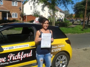 Congratulations to Chantelle who passed her Automatic Driving Test at Norwich MPTC this morning in Bumble<br />
<br />
Well done an excellent drive kept those nerves nicely at bay just remember to use that handbrake when needed that was your only fault that prevented a clean sheet remember to Stay Safe out there<br />
<br />

<br />
<br />
wwwlearntodriveautomaticcom