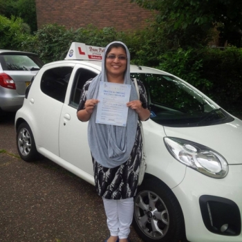 Thats how to do it<br />
<br />
Congratulations to Ferbin Shareef who passed her Automatic Driving Test this morning at Norwich MPTC in Bumbles temporary replacement with a very confident and near perfect drive<br />
<br />
Another proud moment sorry I couldnt stop for that cup of tea and thanks for the chocolates enjoy your independence and remember to stay safe out there<br />
<br />
wwwlearntodriveautomaticcom