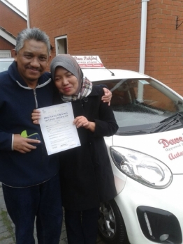 Congratulations to Zamira who passed her Automatic Driving Test at Norwich MPTC this morning with a great drive Thanks for the malasian coffee I look forward to lessons in the future with your husband who snuck into this pic lol all the best for the future remember to Stay Safe <br />
<br />

<br />
<br />
wwwlearntodriveautomaticcom
