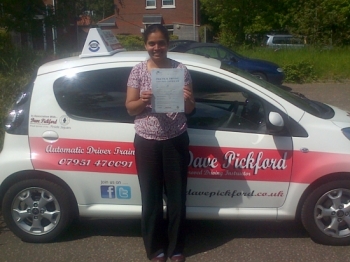 Huge congratulations to Irosha who passed her Automatic Driving Test at Norwich MPTC you have worked very hard to achieve this goal overcome several hurdles and should be extremely proud of yourself as i am :- bare in mind the feedback that was given Stay Safe well done again