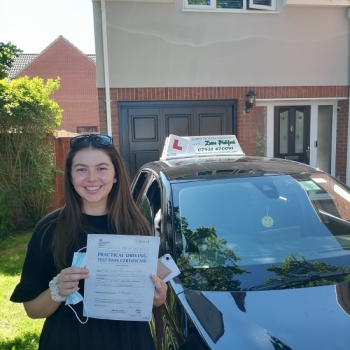 Congratulations to Ella who Pased her Automatic Driving Test this morning at Colchester in #Bumble<br />
Wel done on a great drive I am so pleased for you and can honestly say I am proud of the driver you have become particularly with your decision making.<br />
It hasn´t been easy especially with all the start n stopping due to lock downs so this is long overdue, enjoy the car shopping & independ