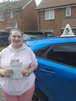 Congratulations to Jennifer who Passed her Automatic Driving Test this afternoon at Colchester in #bumble 
So pleased for this young lady who has worked so hard proving let again put in the effort and reap.the rewards, this hasn&acute;t been easy for her with plenty of hurdles to get over bit she did it 💪
Those nerves were creeping in bit she ...