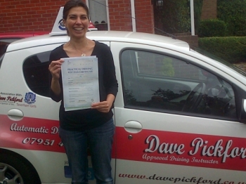 Congratulations to Nadine Zubair who passed her Automatic Driving Test at Norwich MPTC Well done on a great drive I no how much this means to you and your family Im very pleased for you and good luck with your PHD remember to Stay Safe